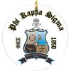 Phi Kappa Sigma Round Christmas Shield Ornament
