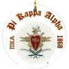 Pi Kappa Alpha Pike Round Christmas Shield Ornament
