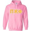 Pi Kappa Phi Lettered Hooded Sweatshirt(Light Pink)