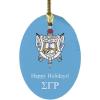 Sigma Gamma Rho Holiday Crest Oval Ornament