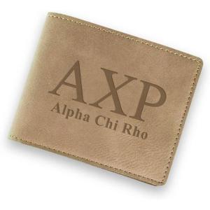 Greekgear Alpha Chi Rho Fraternity Wallet Tan – Light Brown