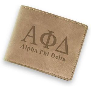 Greekgear Alpha Phi Delta Fraternity Wallet Tan – Light Brown