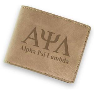 Greekgear Alpha Psi Lambda Fraternity Wallet Tan – Light Brown