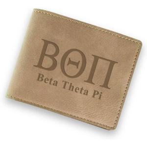 Greekgear Beta Theta Pi Fraternity Wallet Tan – Light Brown