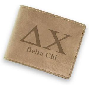 Greekgear Delta Chi Fraternity Wallet Tan – Light Brown