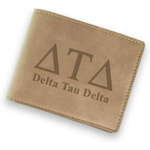 Greekgear Delta Tau Delta DTD Fraternity Wallet Tan – Light Brown