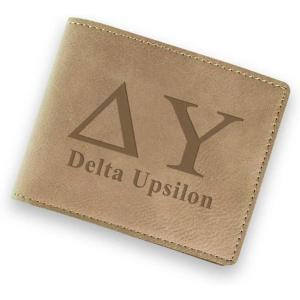 Greekgear Delta Upsilon DU Fraternity Wallet Tan – Light Brown