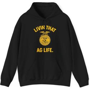 Greekgear FFA – Livin’ That Ag. Life Hooded Sweatshirt(Black)