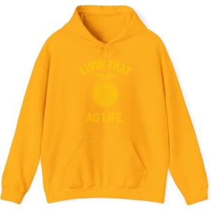 Greekgear FFA – Livin’ That Ag. Life Hooded Sweatshirt(Gold)