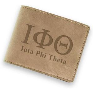 Greekgear Iota Phi Theta Fraternity Wallet Tan – Light Brown