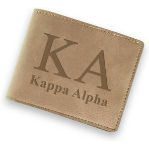 Greekgear Kappa Alpha Fraternity Wallet Tan – Light Brown
