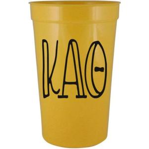 Greekgear Kappa Alpha Theta Carson Stadium 22 Oz. Cup (Pack of 4) Old Gold