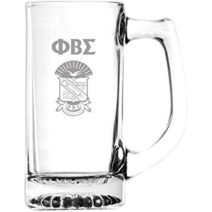 Greekgear Phi Beta Sigma Glass Engraved Mug Transparent