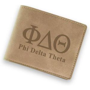 Greekgear Phi Delta Theta Fraternity Wallet Tan – Light Brown