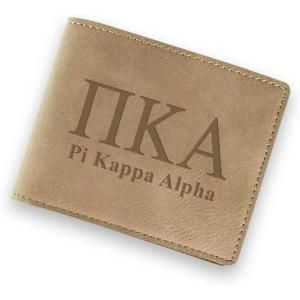 Greekgear Pi Kappa Alpha PIKE Fraternity Wallet Tan – Light Brown