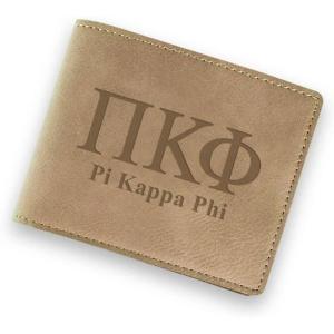 Greekgear Pi Kappa Phi PI PHI Fraternity Wallet Tan – Light Brown