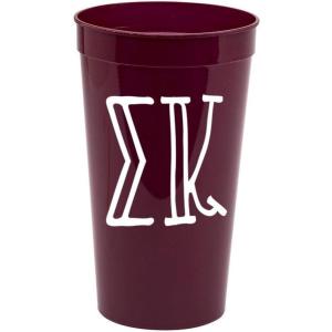 Greekgear Sigma Kappa Carson Stadium 22 Oz. Cup (Pack of 4) Maroon