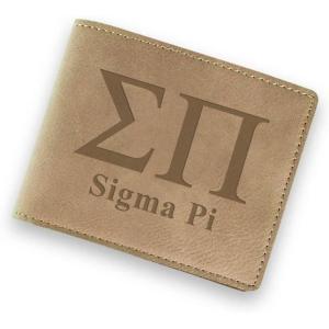 Greekgear Sigma Pi Fraternity Wallet Tan – Light Brown
