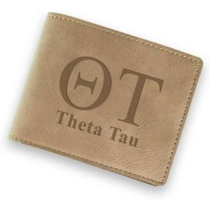 Greekgear Theta Tau Fraternity Wallet Tan – Light Brown