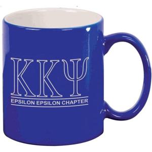 Kappa Kappa Psi Custom Ceramic Coffee Mug Royal Blue w/White Imprint Color(Royal Blue w/White Imprint Color)