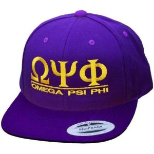 Omega Psi Phi Flatbill Snapback Hats Original Purple