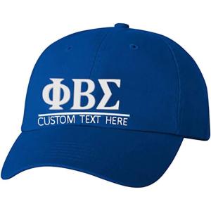 Personalized Phi Beta Sigma Greek Line Hat(Royal Blue)