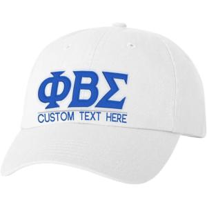 Personalized Phi Beta Sigma Greek Line Hat(White)