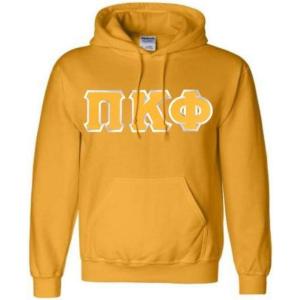 Pi Kappa Phi Lettered Hooded Sweatshirt(Athletic Gold)