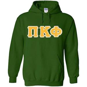 Pi Kappa Phi Lettered Hooded Sweatshirt(Forest Green)
