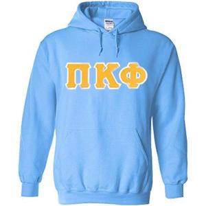 Pi Kappa Phi Lettered Hooded Sweatshirt(Light Blue)