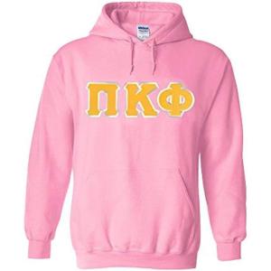 Pi Kappa Phi Lettered Hooded Sweatshirt(Light Pink)