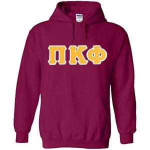 Pi Kappa Phi Lettered Hooded Sweatshirt(Maroon)