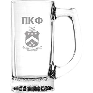 Pi Kappa Phi PI PHI Glass Engraved Mug Transparent