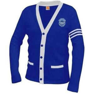 Zeta Phi Beta Varsity Cardigan Sweater(Royal Blue/White)
