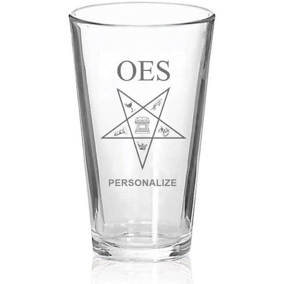 imageGreekgear Order Of Eastern Star Mixing Glass Transparent