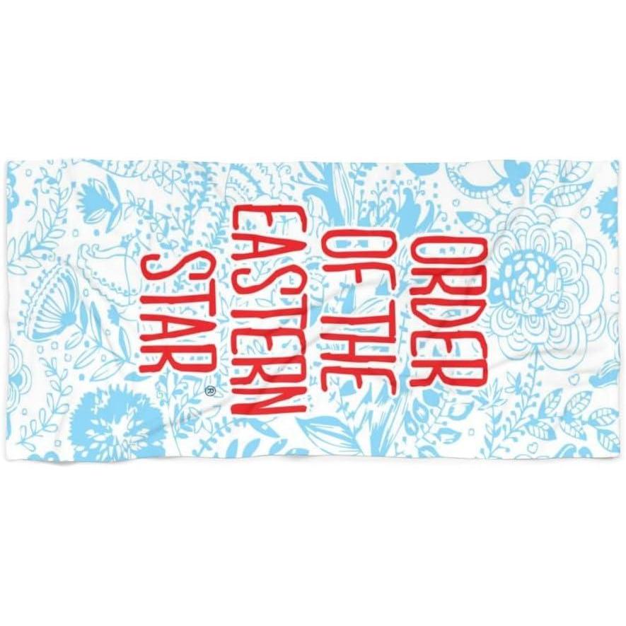 imageGreekgear Order of The Eastern Star Floral Beach Towel