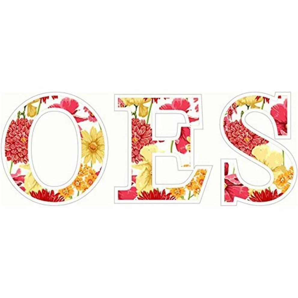 imageOES Floral Greek Letter Sticker 25 Tall
