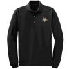 Greekgear Order of Eastern Star Patch Long Sleeve Polo(Black)