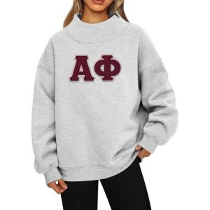 Greekgear Alpha Phi Varsity Lightweight Mockneck