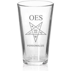 Greekgear Order Of Eastern Star Mixing Glass Transparent