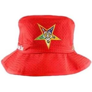 Greekgear Order of Eastern Star OES Bucket Hat Red