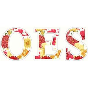 OES Floral Greek Letter Sticker – 2.5″ Tall