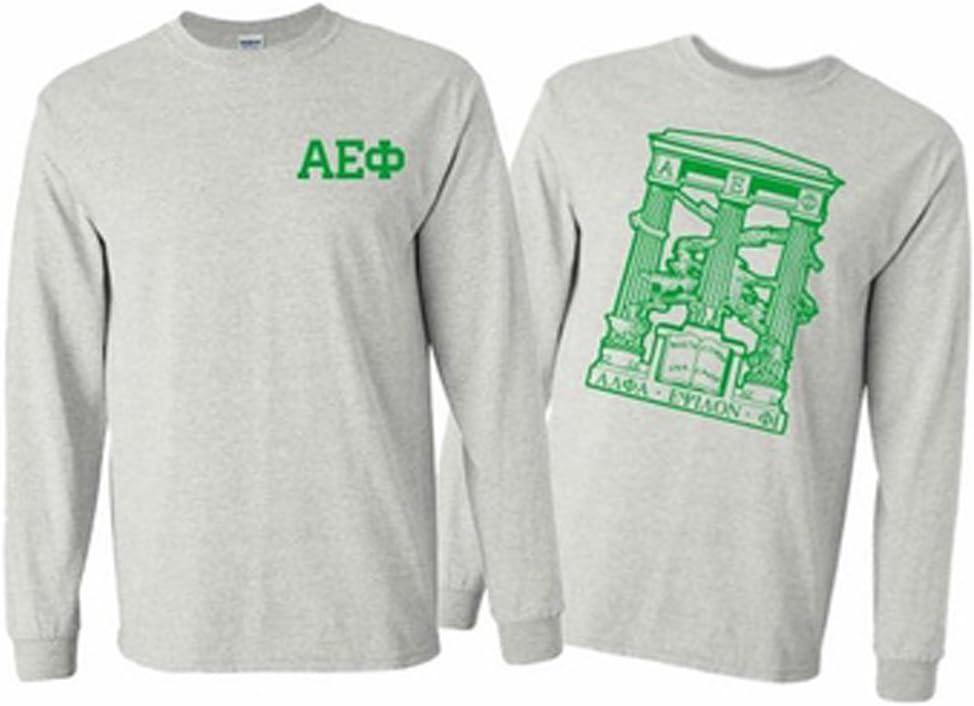 imageAlpha Epsilon Phi World Famous Crest Long Sleeve TShirtLight Grey
