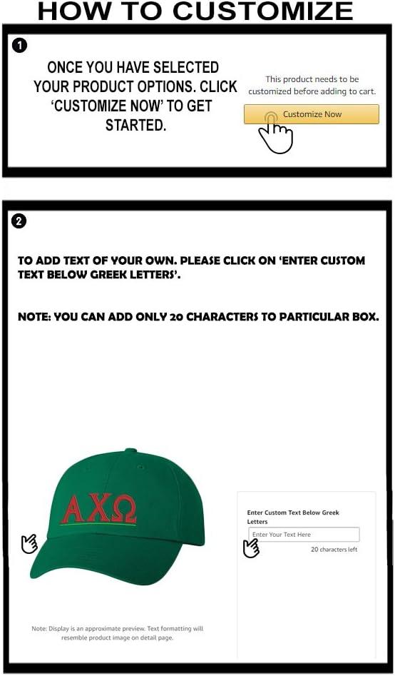 imagePersonalized Alpha Chi Omega Greek Line HatGreen