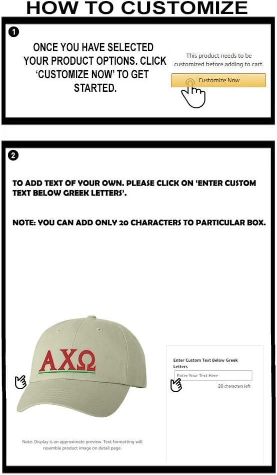 imagePersonalized Alpha Chi Omega Greek Line HatTan