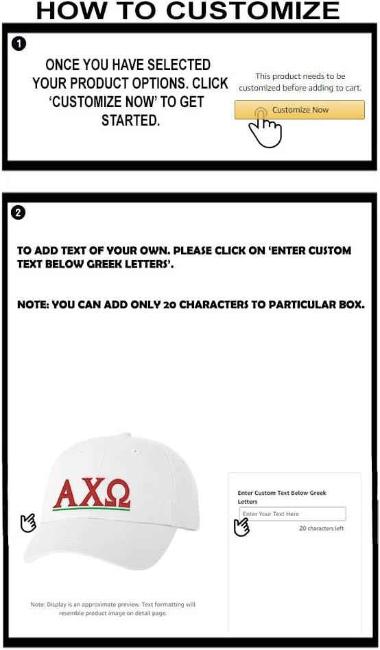 imagePersonalized Alpha Chi Omega Greek Line HatWhite