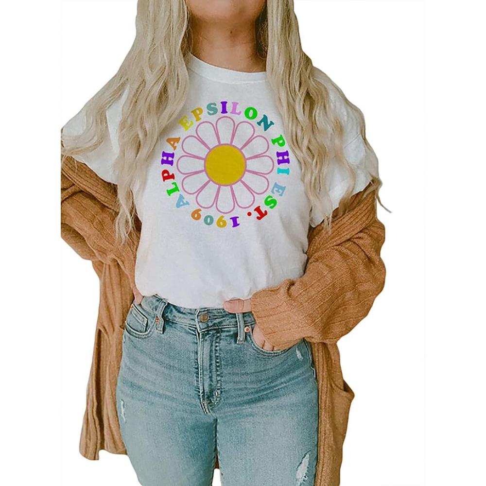 imageAlpha Epsilon Phi Rainbow Daisy Tee