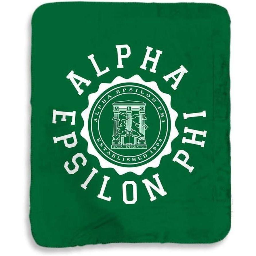 imageAlpha Epsilon Phi Seal Sherpa Giant Blanket Forest Green