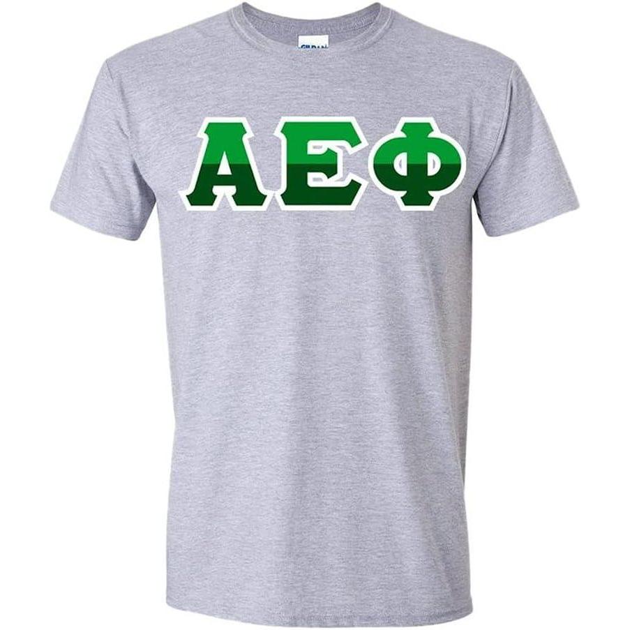 imageAlpha Epsilon Phi Two Tone Greek Lettered TShirtSports Grey