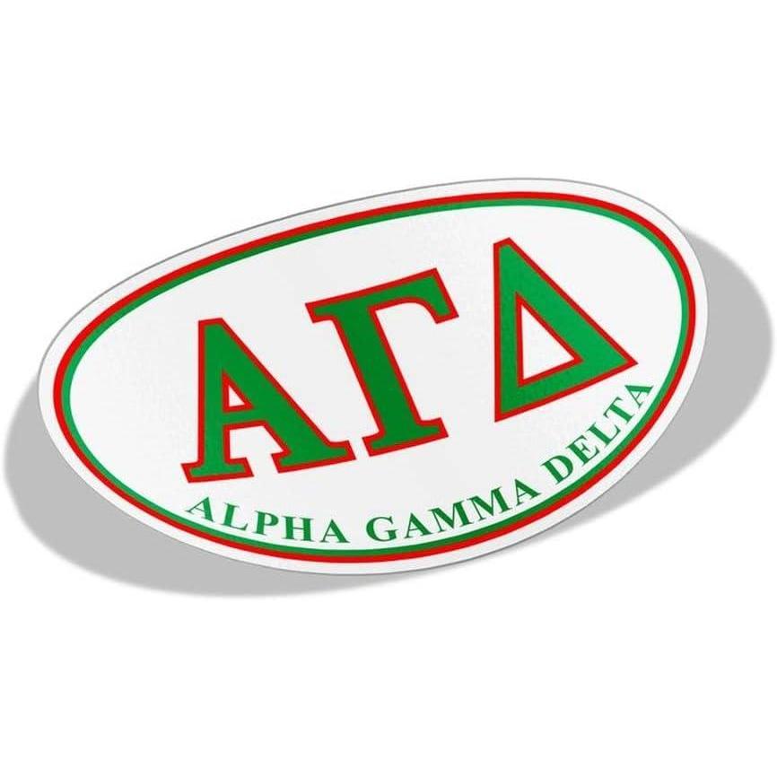 imageAlpha Gamma Delta Greek Letter Oval Decal